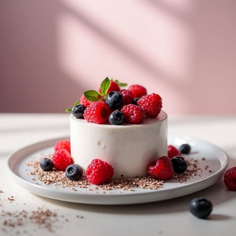 Silky Greek Yogurt Protein Mousse with Berries