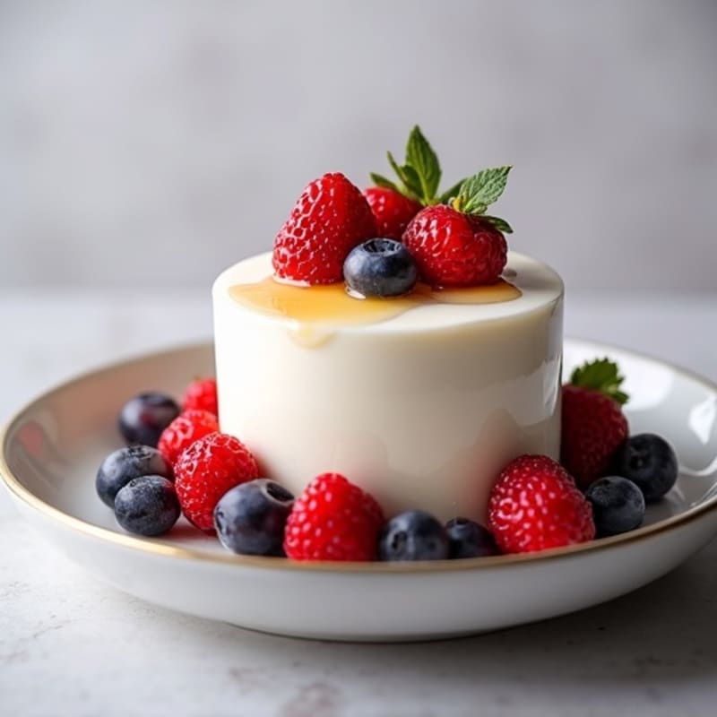 Silky Greek Yogurt Protein Mousse with Mixed Berries