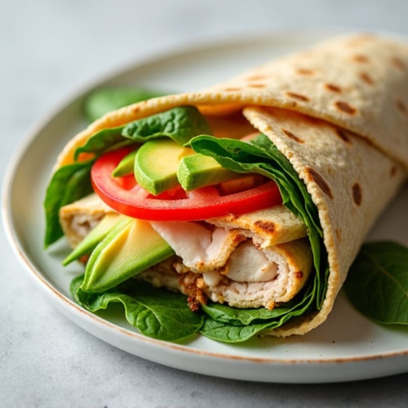 Lean Turkey and Creamy Avocado Wrap