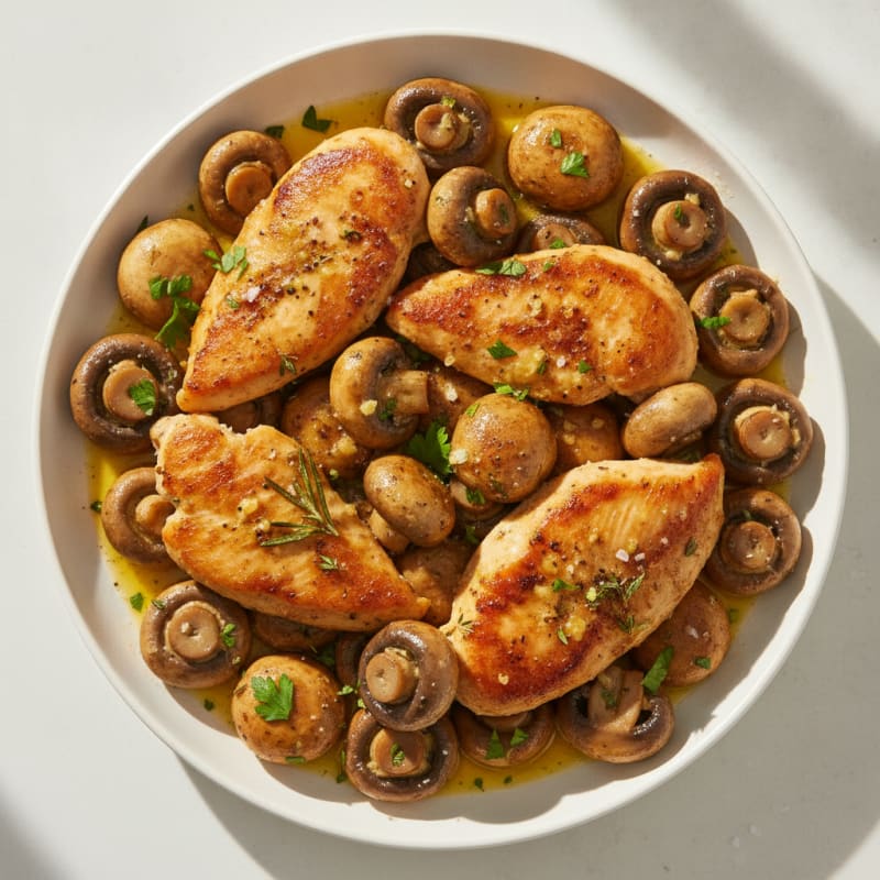 Roasted Garlic Butter Mushrooms
