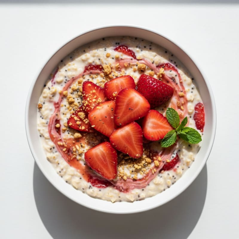 Strawberry Shortcake Overnight Oats