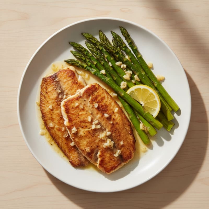 Seared Tilapia with Roasted Asparagus