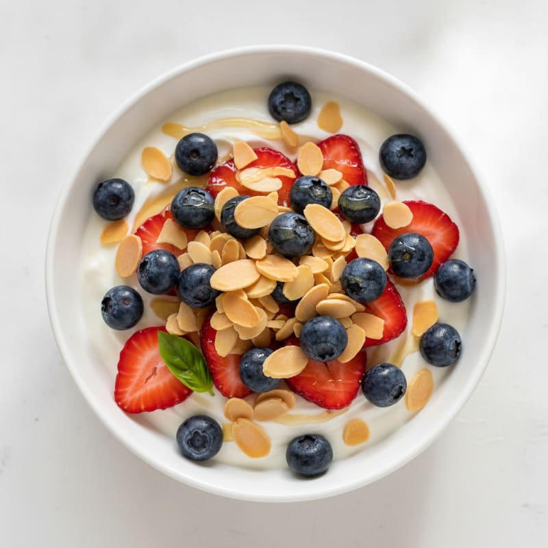 Greek Yogurt Parfait with Berries and Toasted Almonds