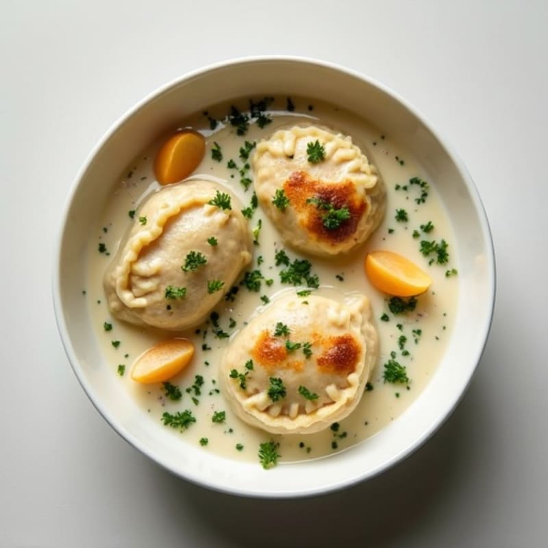 Lightened-Up Creamy Chicken and Herb Dumplings