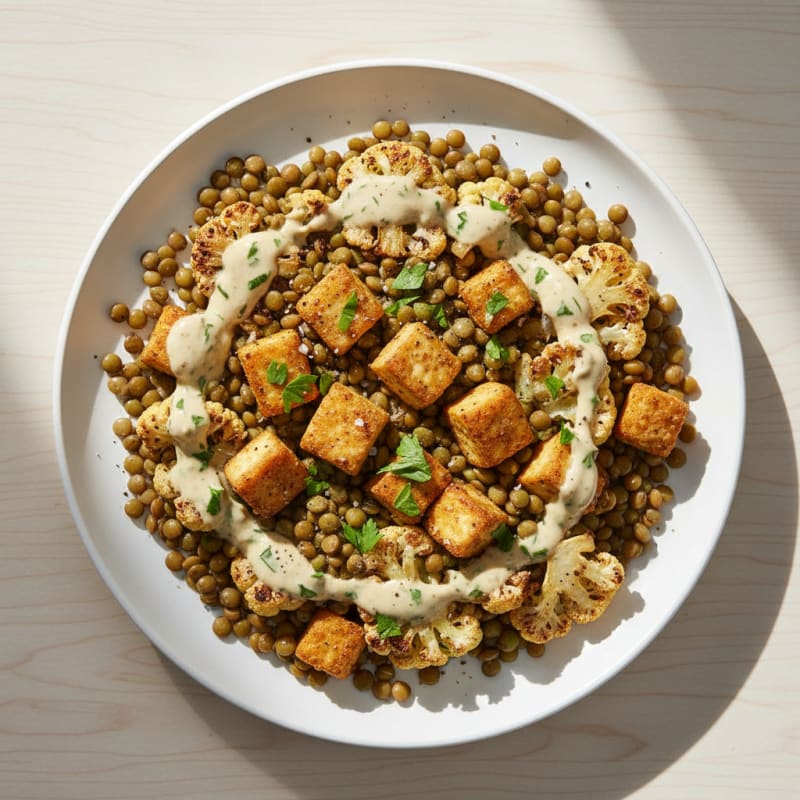 Roasted Cauliflower with Lemon-Herb Tahini