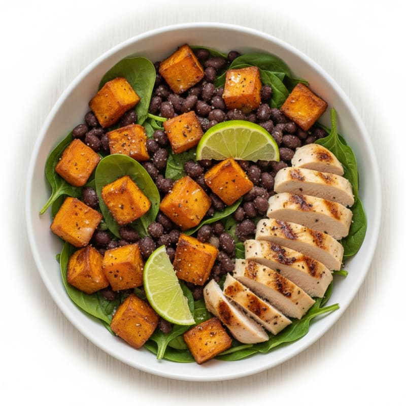 Roasted Sweet Potato and Black Bean Bowl