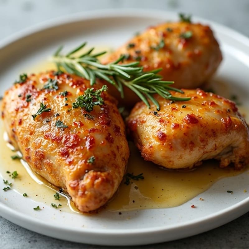 Crispy Herb-Roasted Chicken Thighs with Garlic