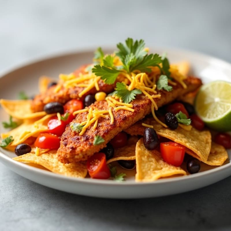 Sheet Pan Crispy Chicken Nachos