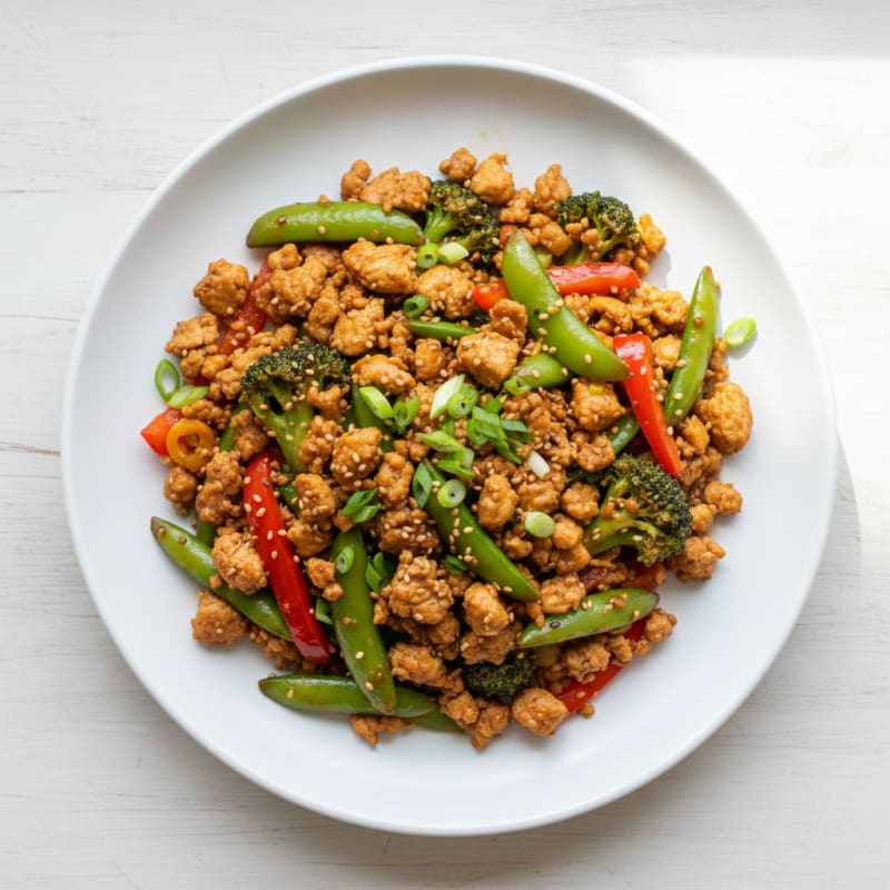 Ground Chicken and Vegetable Stir-Fry