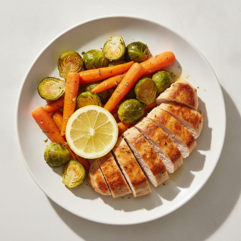 Pan-Seared Chicken with Roasted Vegetables