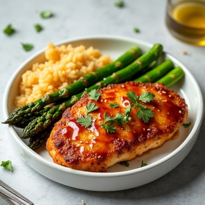 Crispy Teriyaki Chicken with Roasted Asparagus