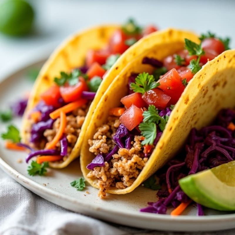 Lean Ground Turkey Tacos with Crunchy Cabbage Slaw