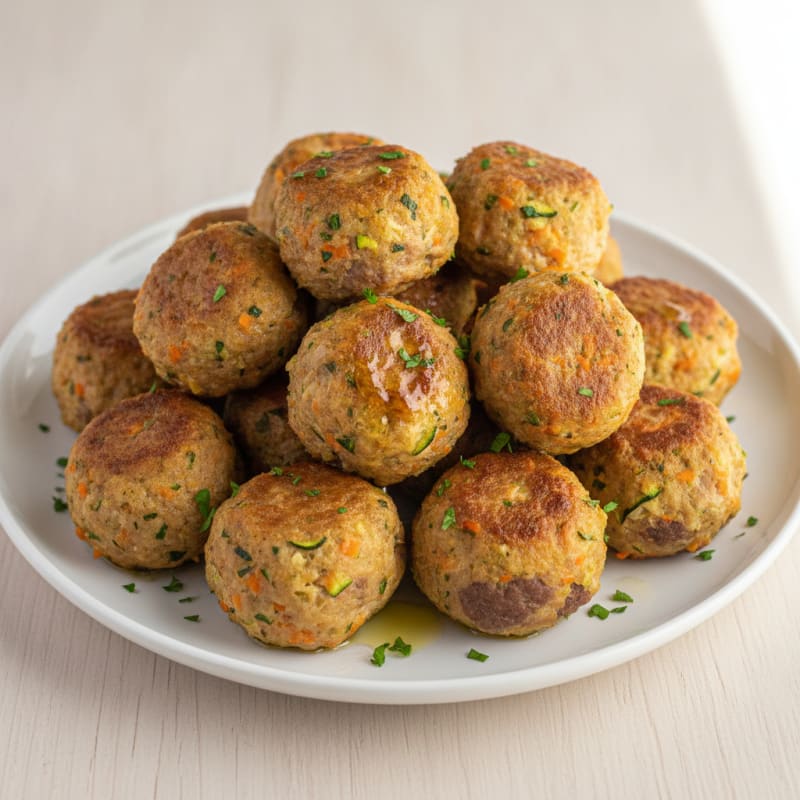 Hidden Chicken and Veggie Meatballs
