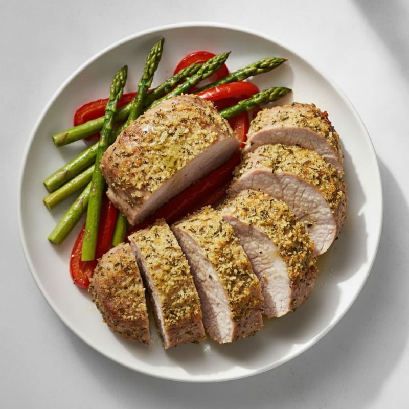 Garlic Herb Roasted Pork Tenderloin