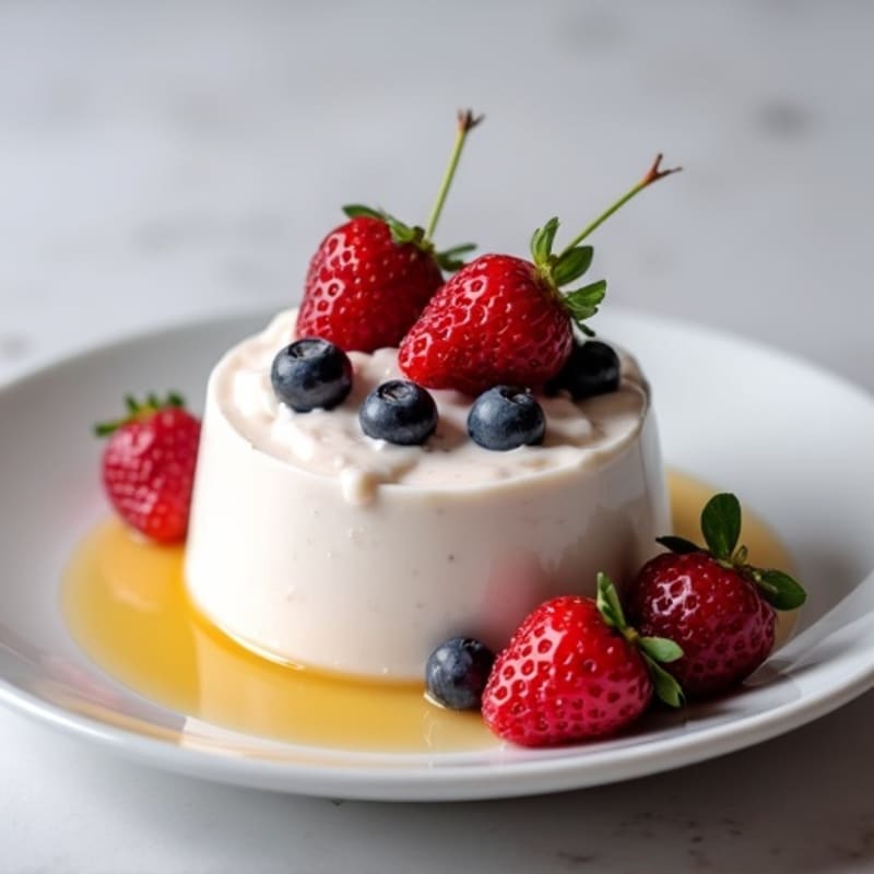 Silky Greek Yogurt Protein Mousse with Mixed Berries