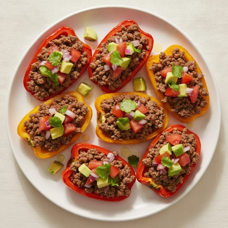 Beef Taco Boats with Fresh Salsa
