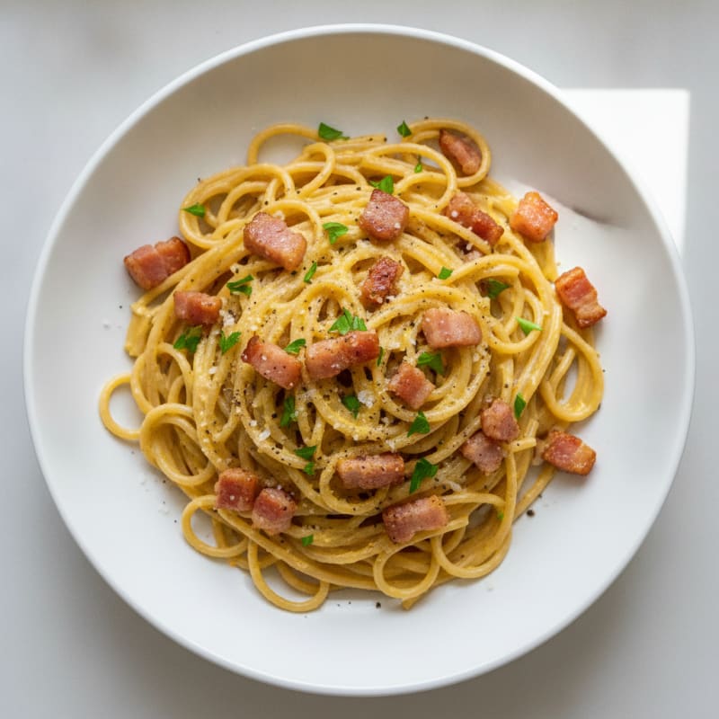 Classic Carbonara with Pancetta and Egg