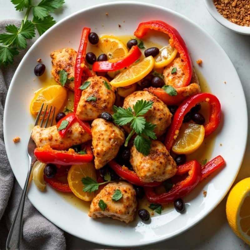 Sheet Pan Citrus-Garlic Chicken Fajitas