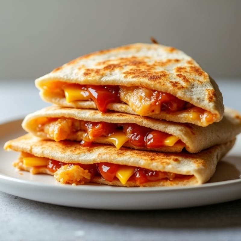 Crispy Whole Wheat BBQ Chicken Quesadilla