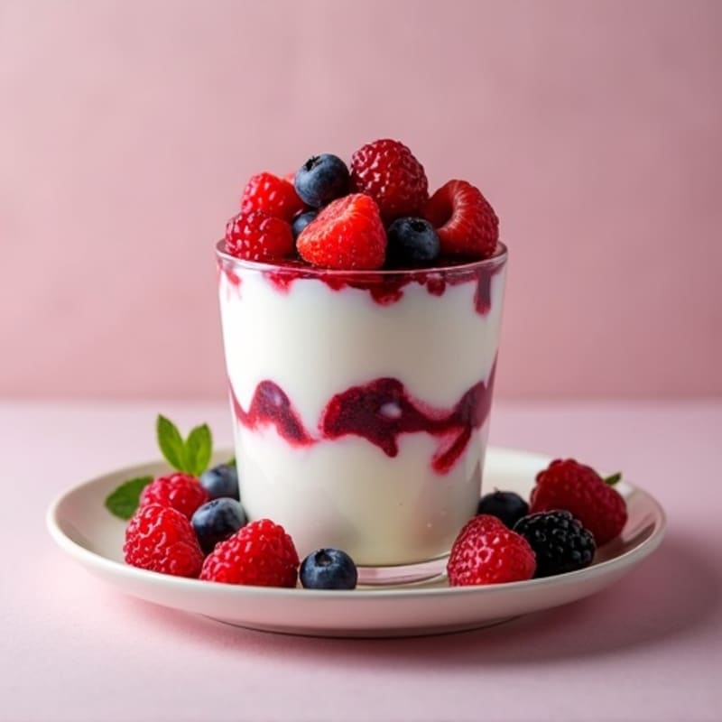 Greek Yogurt Protein Parfait with Mixed Berries