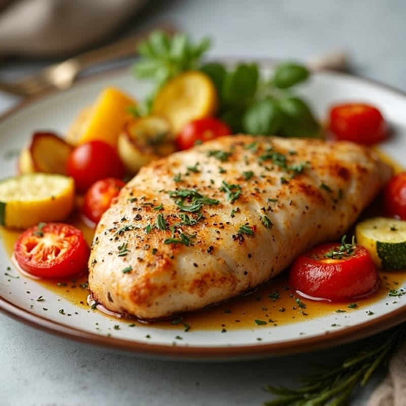 Sheet Pan Lemon Herb Roasted Chicken and Crispy Vegetables