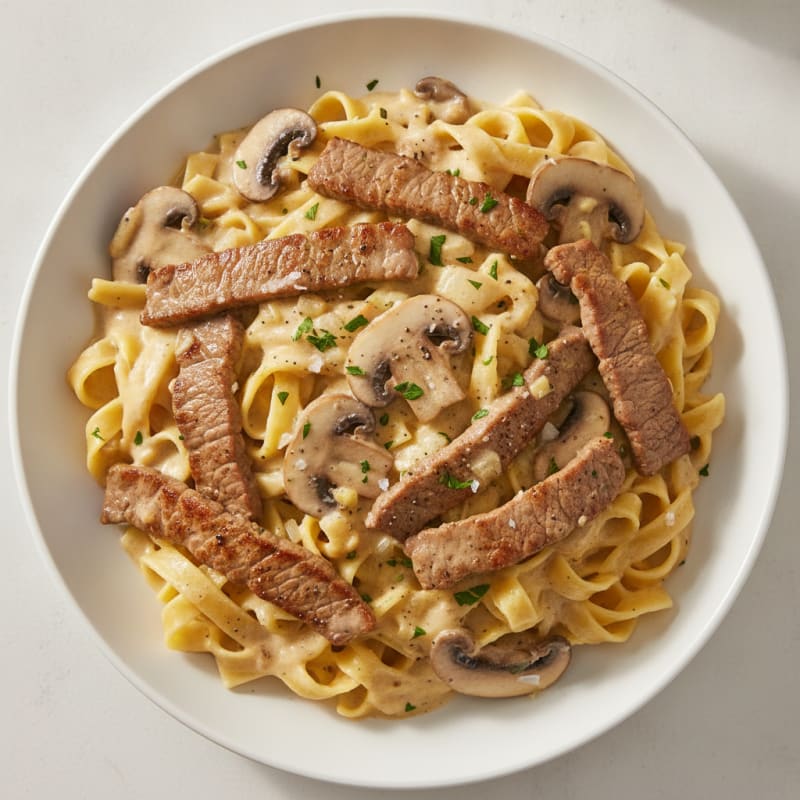 Classic Beef Stroganoff with Egg Noodles