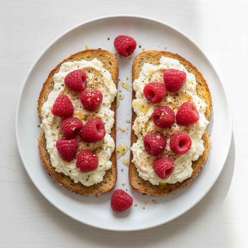 Sweet Ricotta Protein Toast