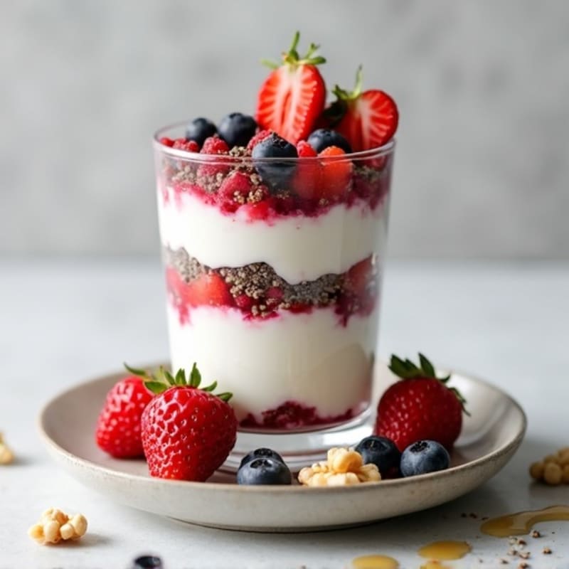 Creamy Greek Yogurt Protein Parfait with Mixed Berries