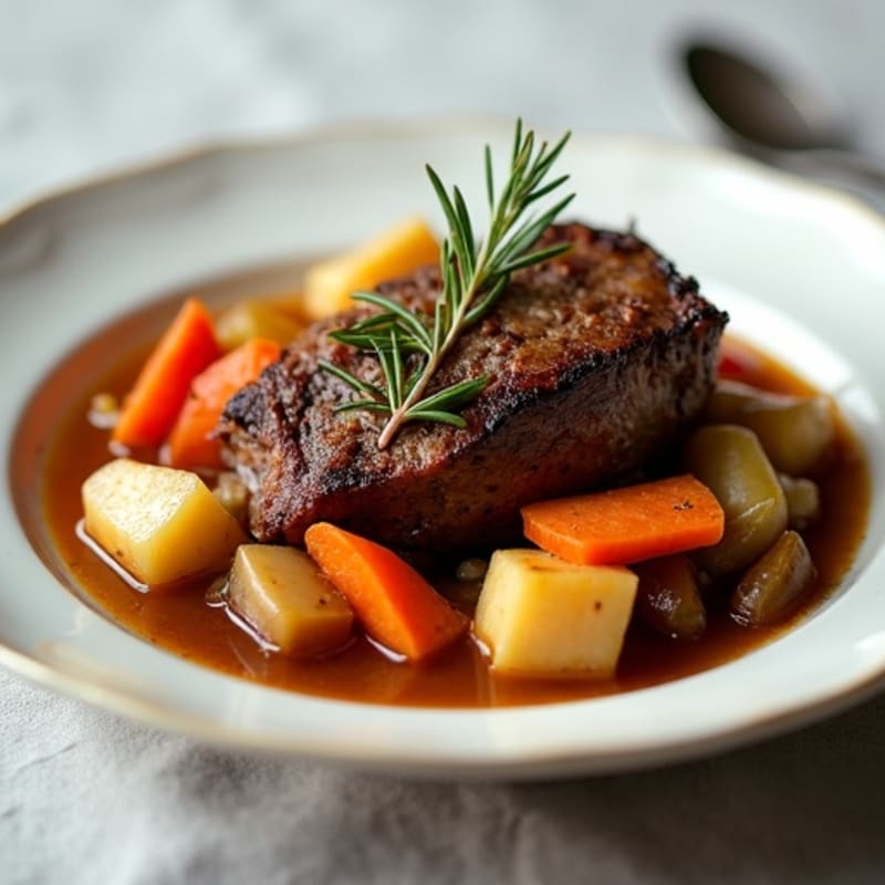 Slow-Cooked Tender Lamb Shank Stew with Root Vegetables
