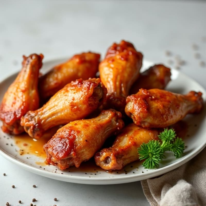 Crispy Baked Honey-Garlic Glazed Chicken Wings