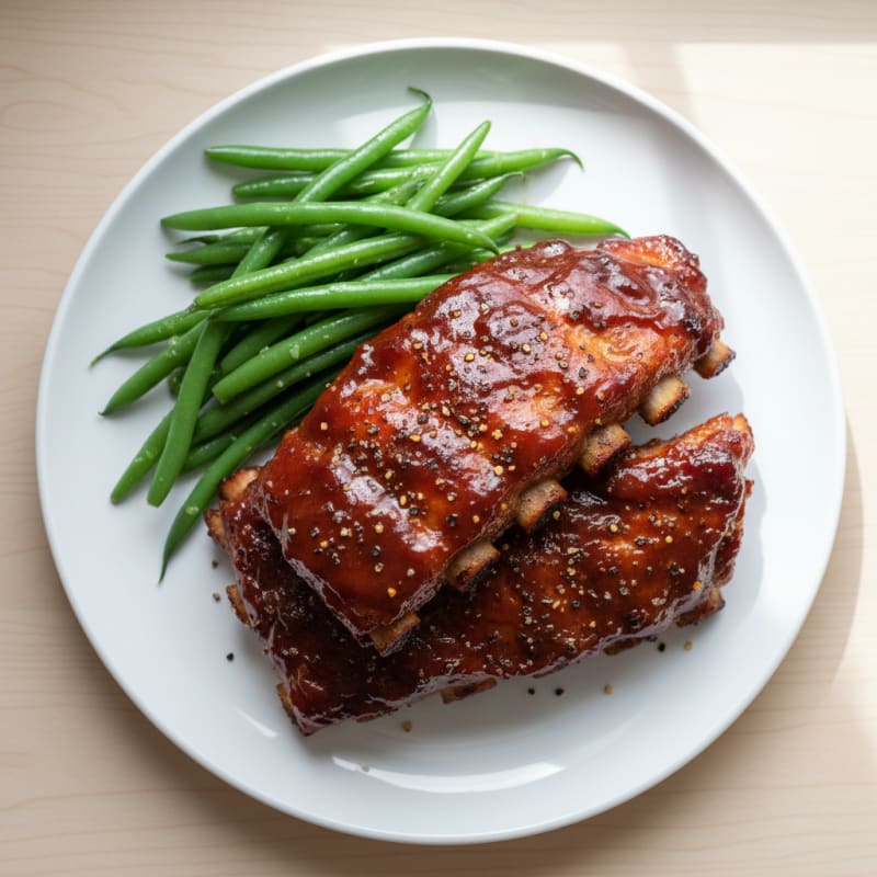 Smoky BBQ Glazed Pork Ribs