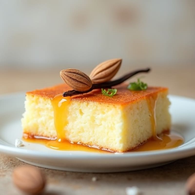 Protein-Packed Vanilla Bean Custard Cake
