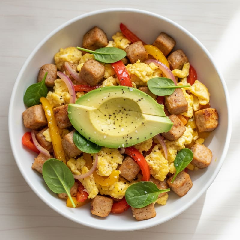 Chicken Sausage and Egg Breakfast Bowl