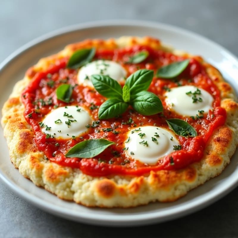 Cauliflower Crust Protein Pizza with Fresh Herbs