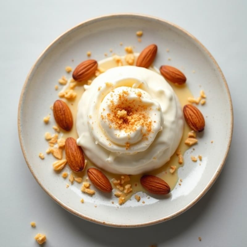 Silky Coconut Protein Pudding with Toasted Almonds