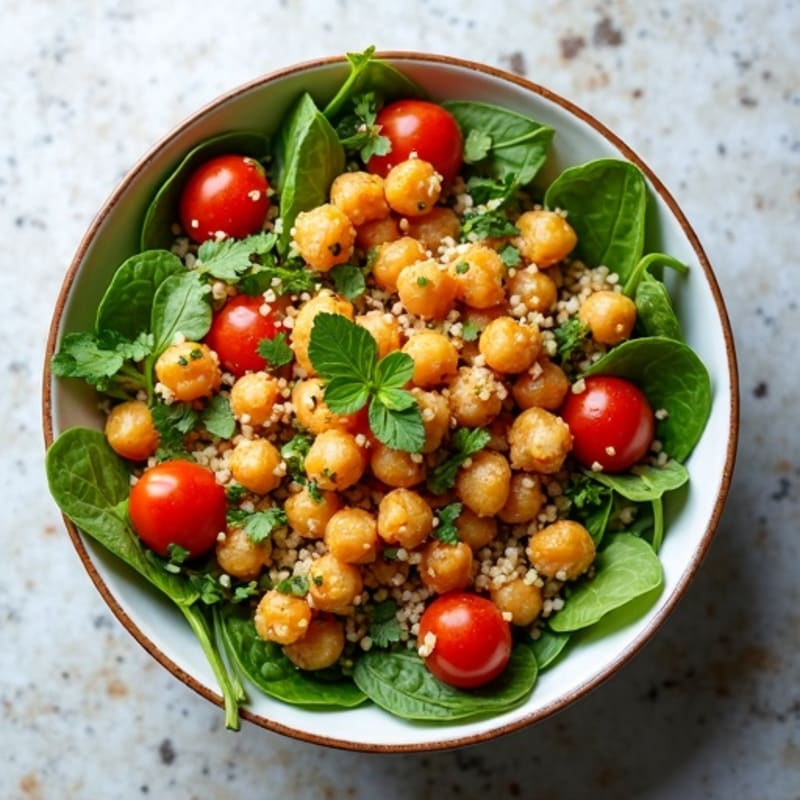 Crispy Roasted Chickpea Bowl with Fresh Herbs