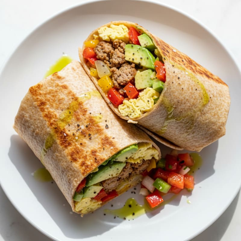 Sausage and Egg Breakfast Burrito
