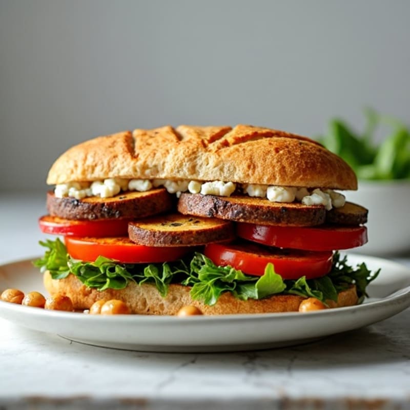 Hearty Grilled Veggie Sandwich with Balsamic Glaze