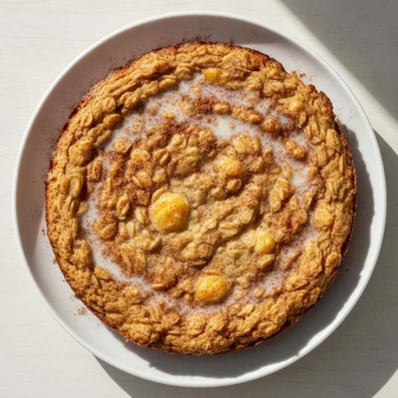 Cinnamon Baked Oatmeal with Lactose-Free Milk
