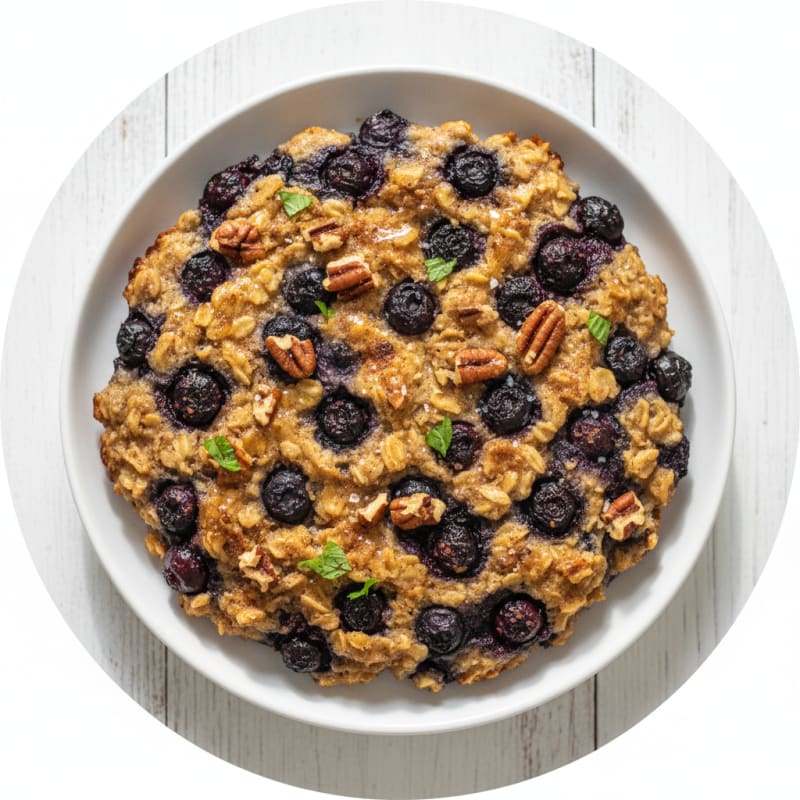 Blueberry Pecan Baked Oatmeal