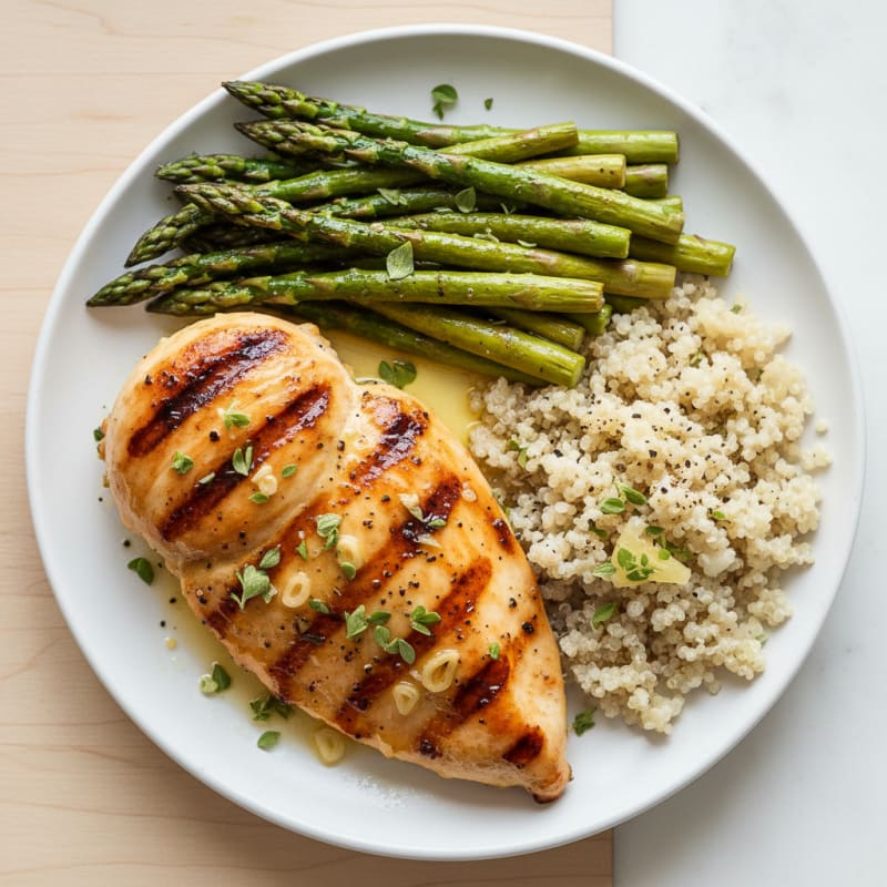 Lemon-Herb Grilled Chicken with Asparagus