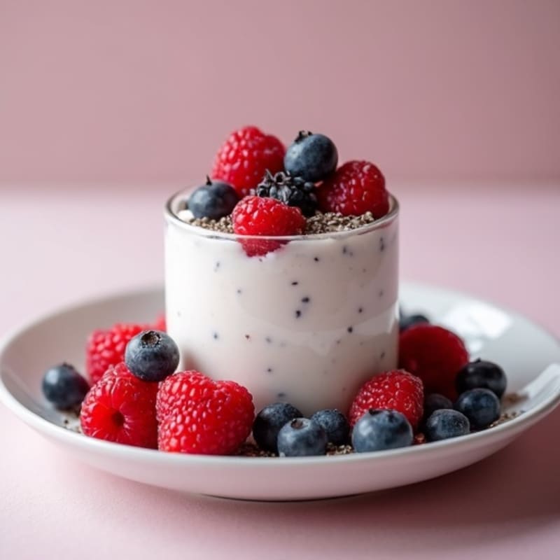 Silky Greek Yogurt Protein Mousse with Berries
