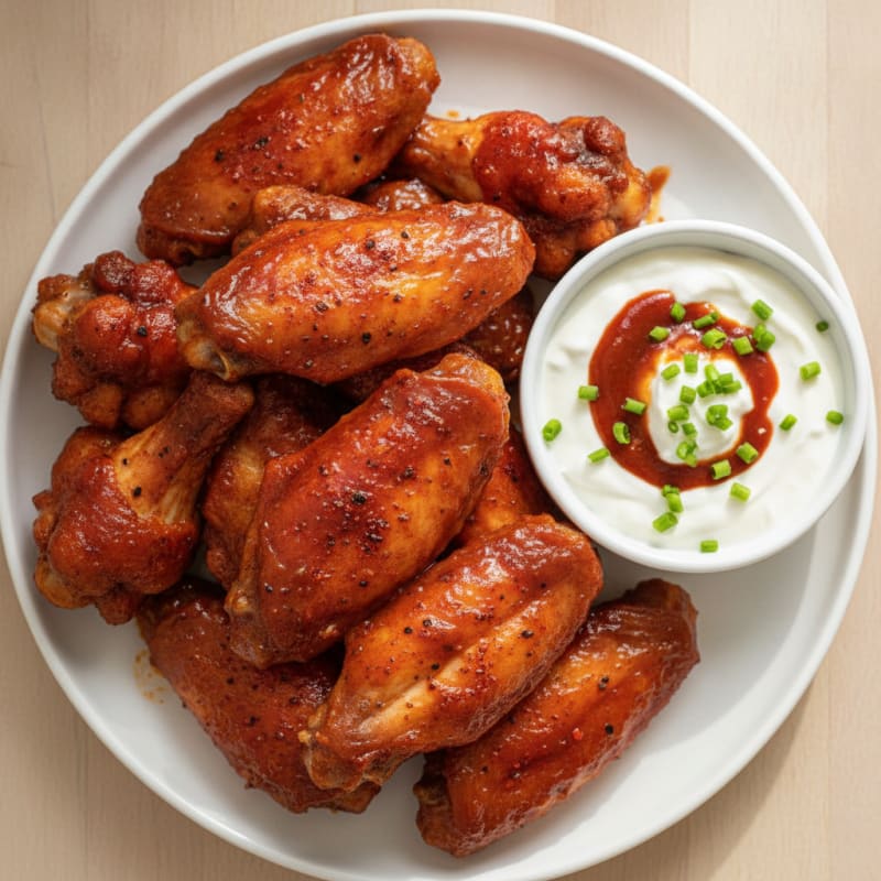 Spicy BBQ Glazed Chicken Wings