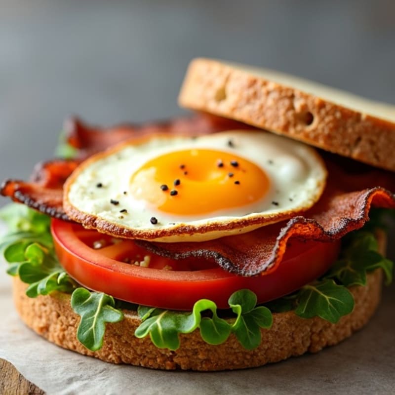 Crispy Turkey Bacon, Fresh Tomato, and Greens Whole Grain Sandwich