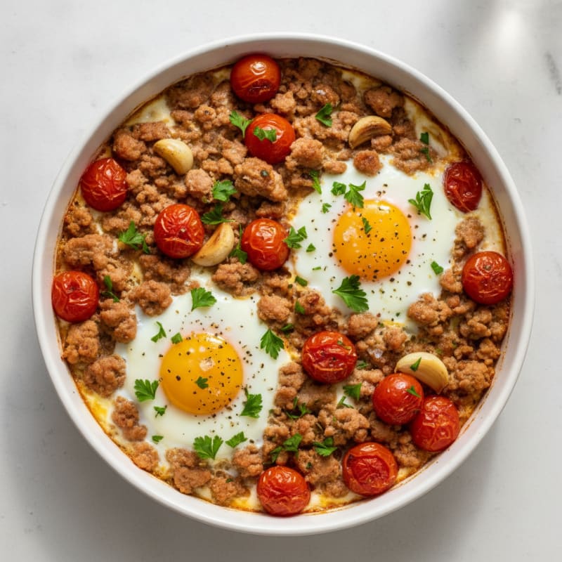 Baked Eggs with Roasted Tomatoes