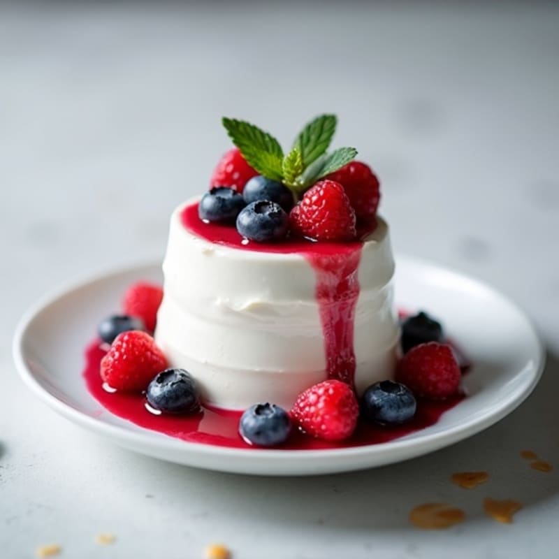 Silky Greek Yogurt Protein Mousse with Berries