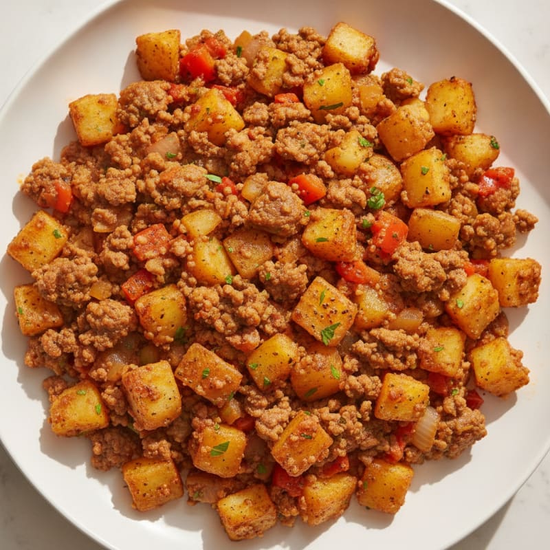 Savory Ground Beef and Potato Skillet