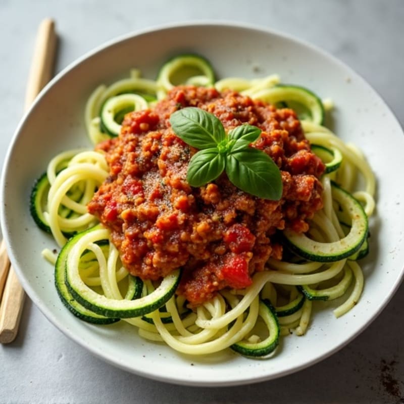 High-Protein Turkey Bolognese with Zucchini Noodles