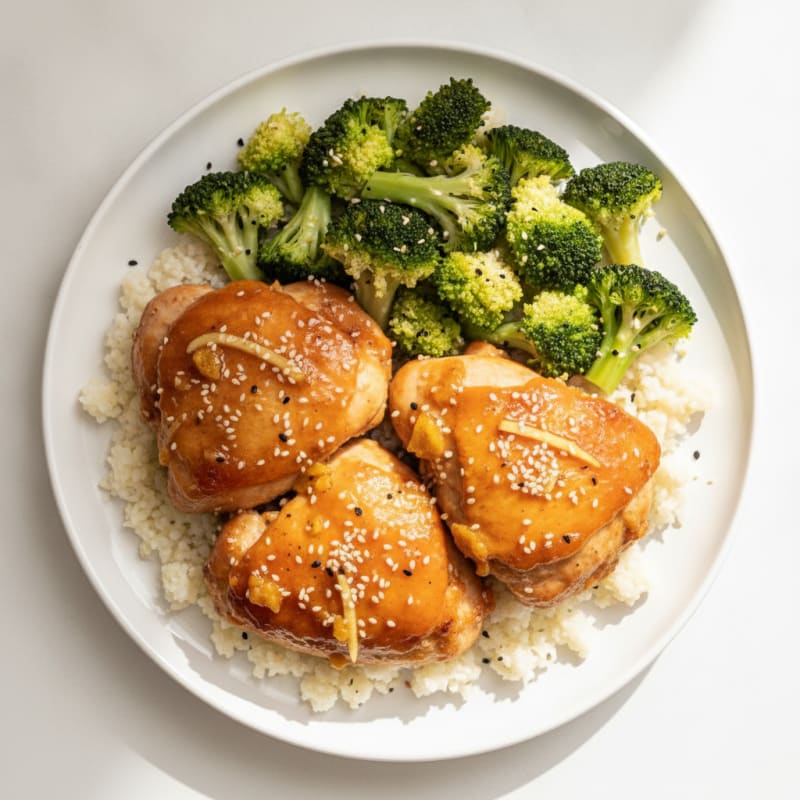 Baked Orange Glazed Chicken Thighs