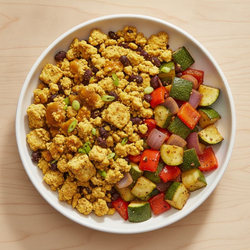 Hearty Tofu Scramble with Roasted Vegetables